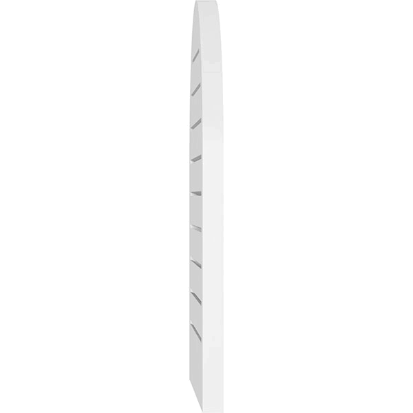 Round Top Surface Mount PVC Gable Vent with Brickmoul Z6326
