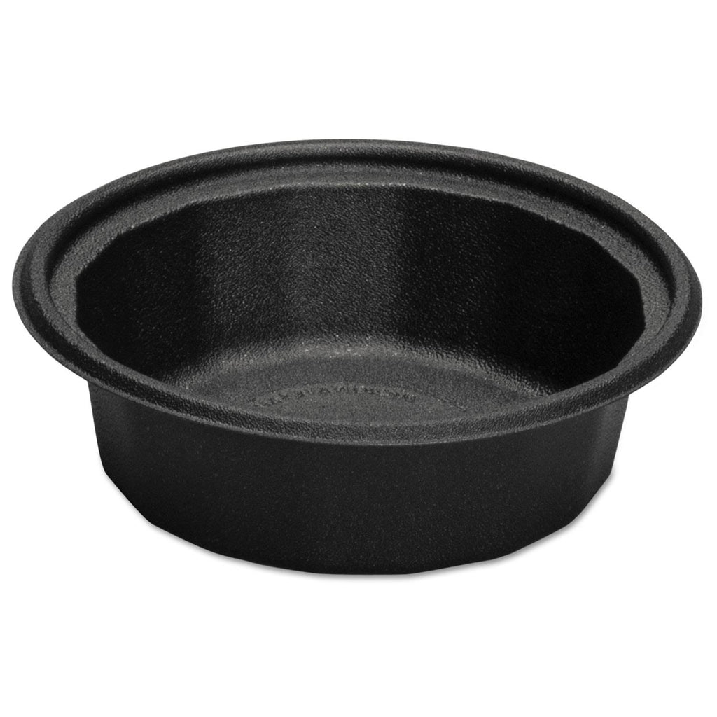 32 oz Black Plastic Microwave-Safe Containers X619