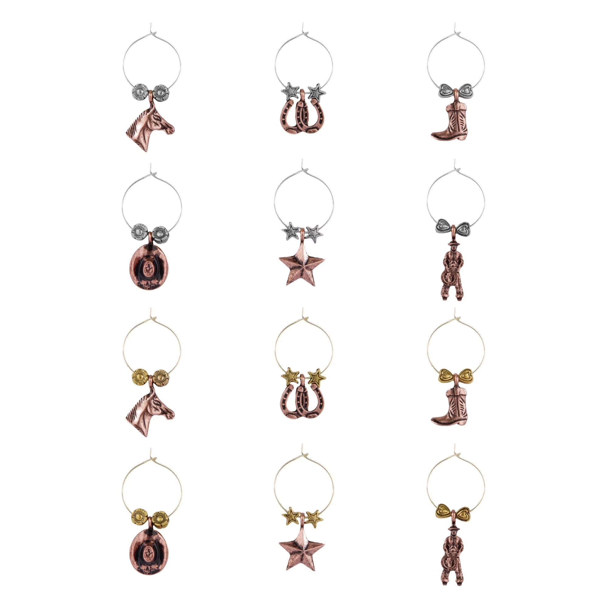 12-Piece Wine Glass Tags Drink Markers M6033