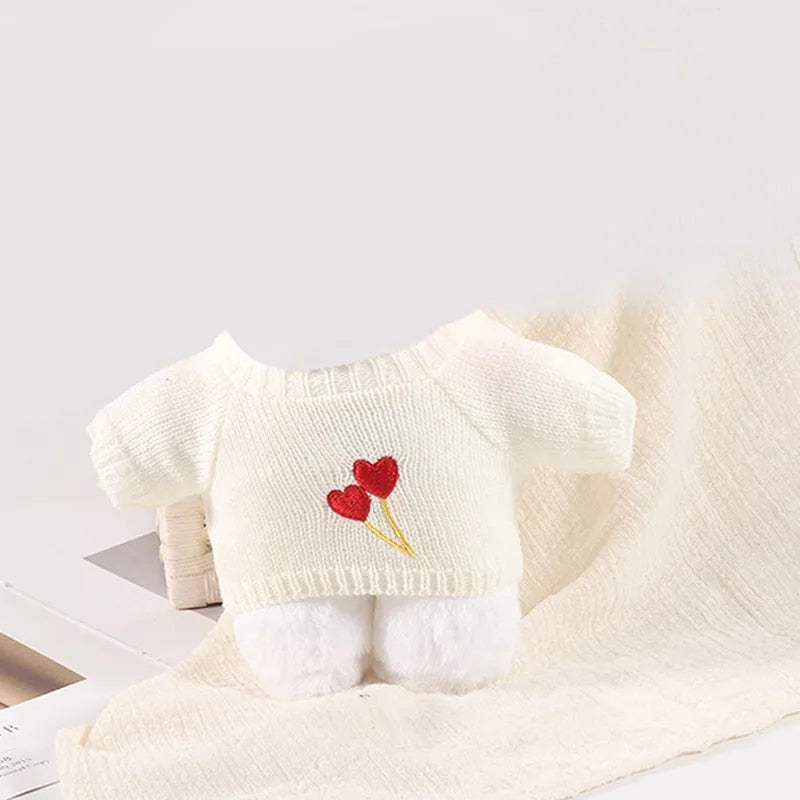 Lemon Yellow Cotton Skirt Overalls for 30cm Duck Plush Doll H9624