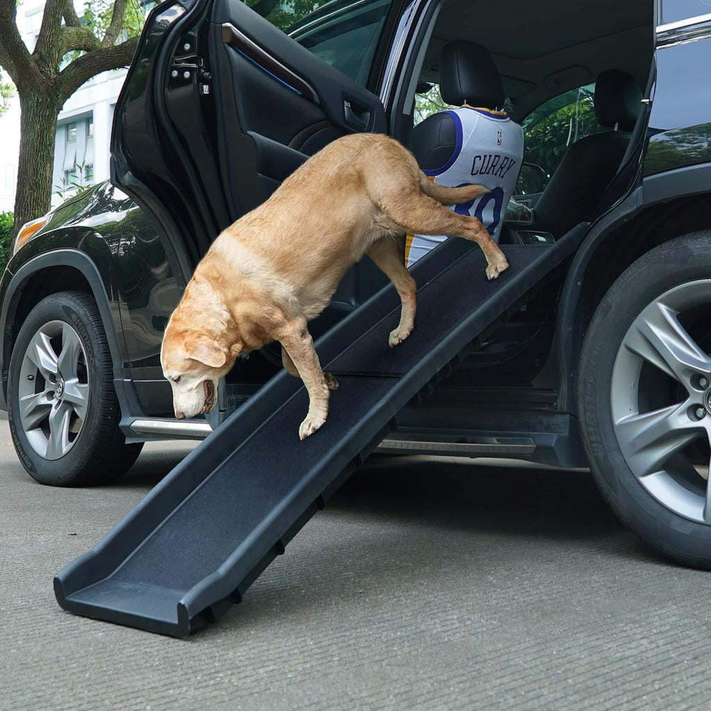 Folding Pet Ramp with Side Rails, 63 L x 14.75 W, Black K346
