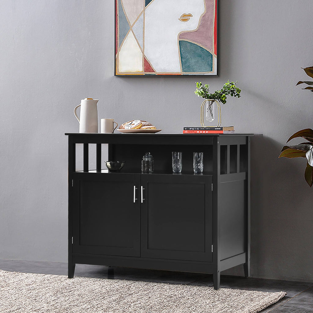 Black 2 Doors Kitchen Sideboard Cabinet Z312