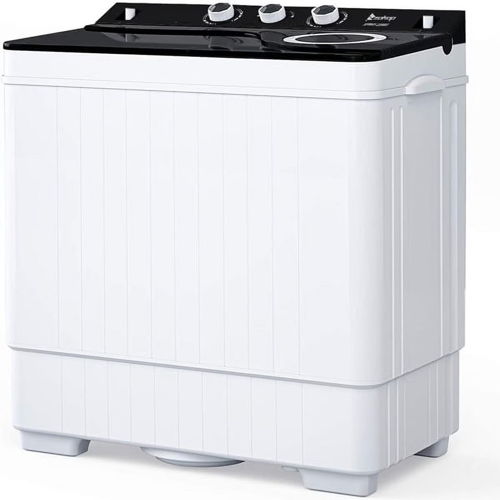 Semi-automatic Twin Tub Washing Machine, White & Black J143