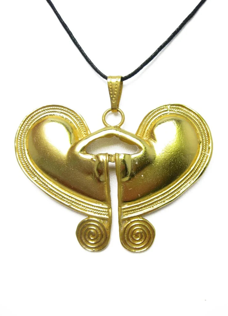 24k Gold Plated Butterfly Pendant Necklace J179