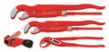 Steel Pipe Wrench Set, Jaw Capacity 1 1/2 in, Overall Length 6 in N7136