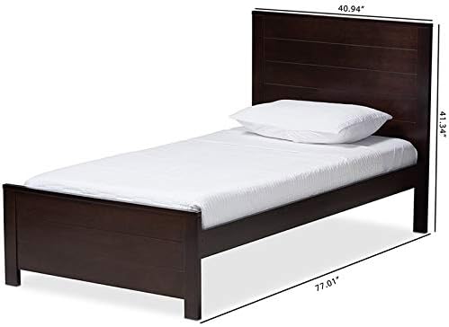 Twin Platform Bed in Espresso R756