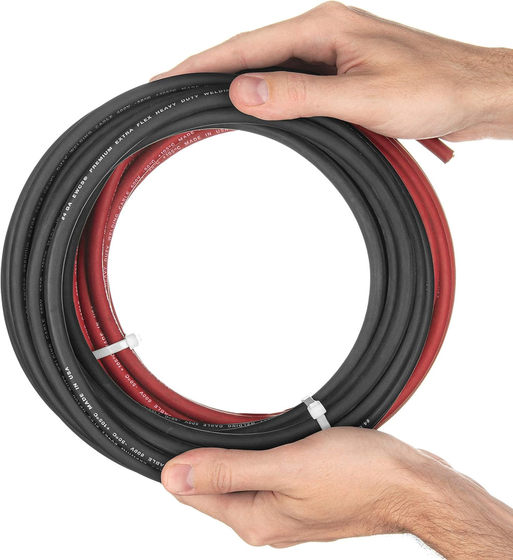 15 Feet Black Red 100% Copper Welding Cable 600 Volt X110019