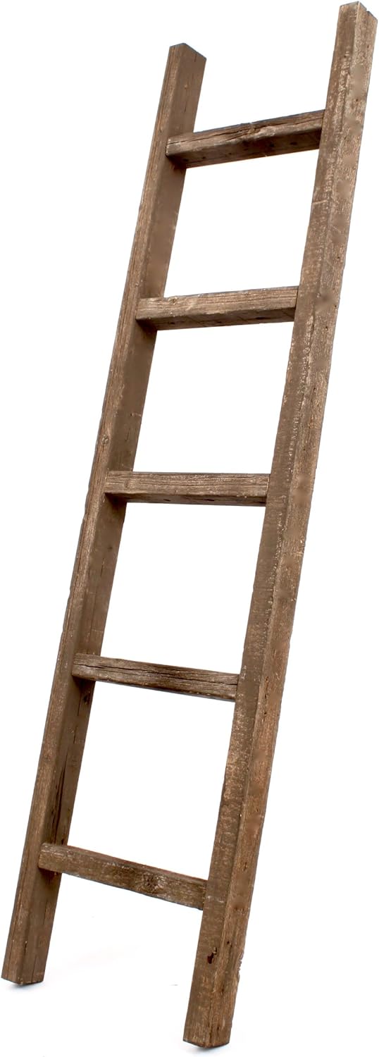 Rustic Farmhouse Decorative Ladder Brown H462