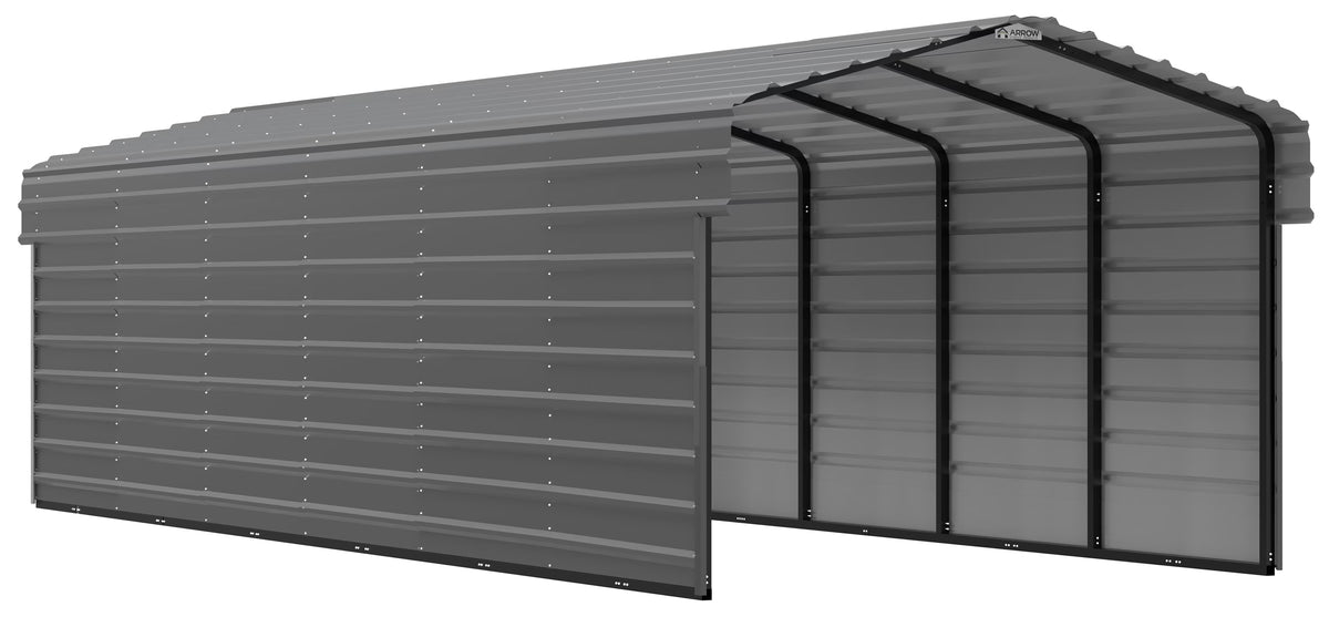 Galvanized Steel Carport Kit, 10' x 29' x 7' B31283