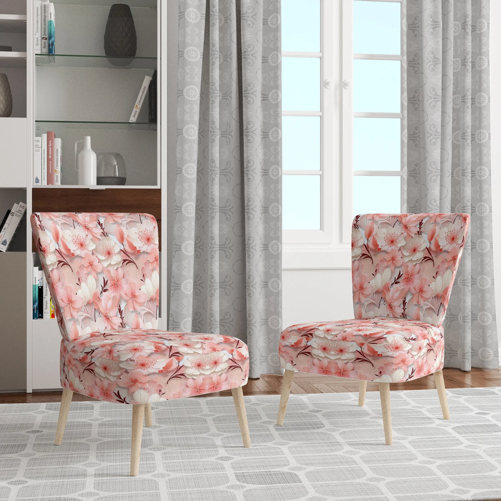 Upholstered Tropical Accent Chair and Arm Chair P514801