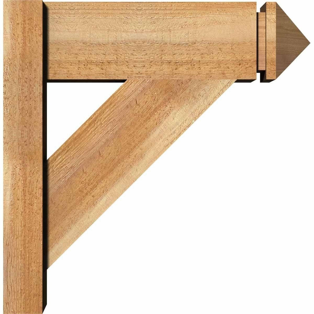 8x22W x 32x22D x 44x22H Traditional Arts and Crafts Outlooker, Western Red Cedar Q4182