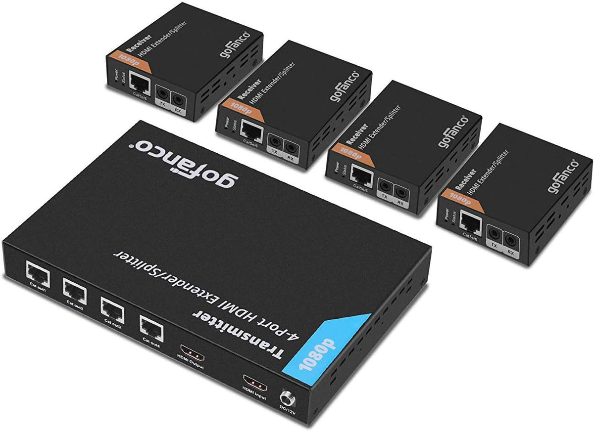 HDMI Extender Splitter 1080p Over Cat5e/Cat6/Cat7 Ethernet Cable O78433