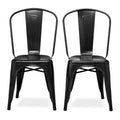 Black High Back Dining Chair Set of 2 W10150