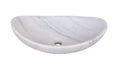 White Stone Oval Vessel Bathroom Sink E451