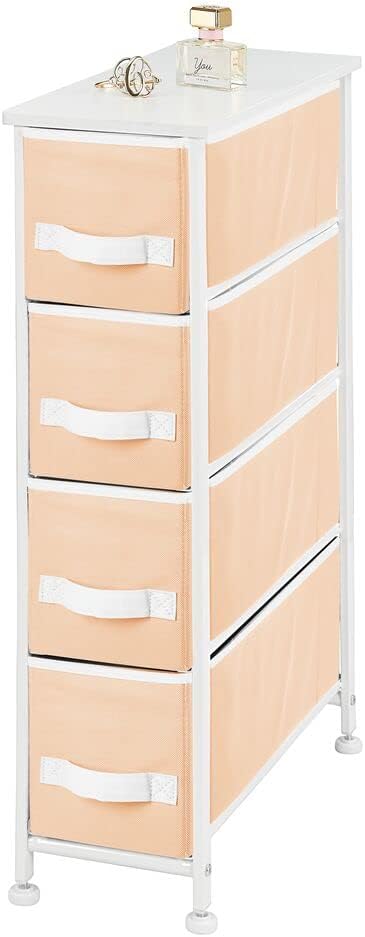 4 Drawer Tall Storage Tower Organizer Nightstand M7674