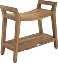 Teak Shower Bench with Shelf S932240