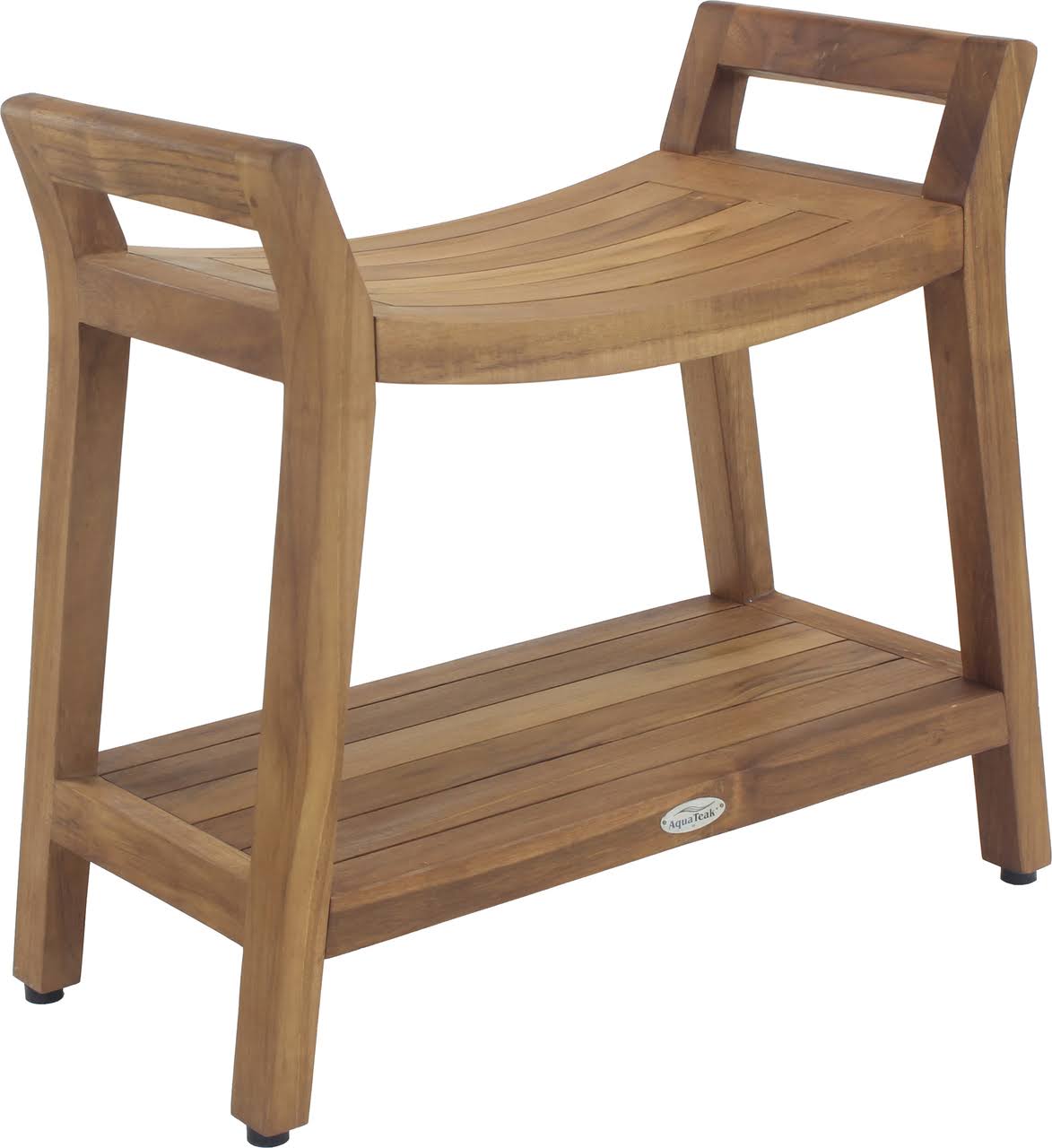 Teak Shower Bench with Shelf S932240