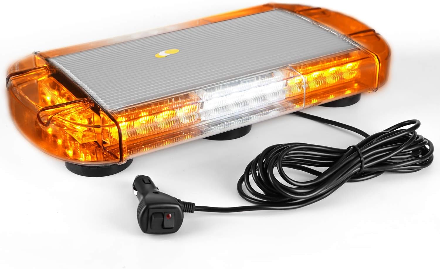 17 Inch 32 LED Roof Top Strobe Light Bar with Strong Magnet Base (Amber) Pack of 2 M754450