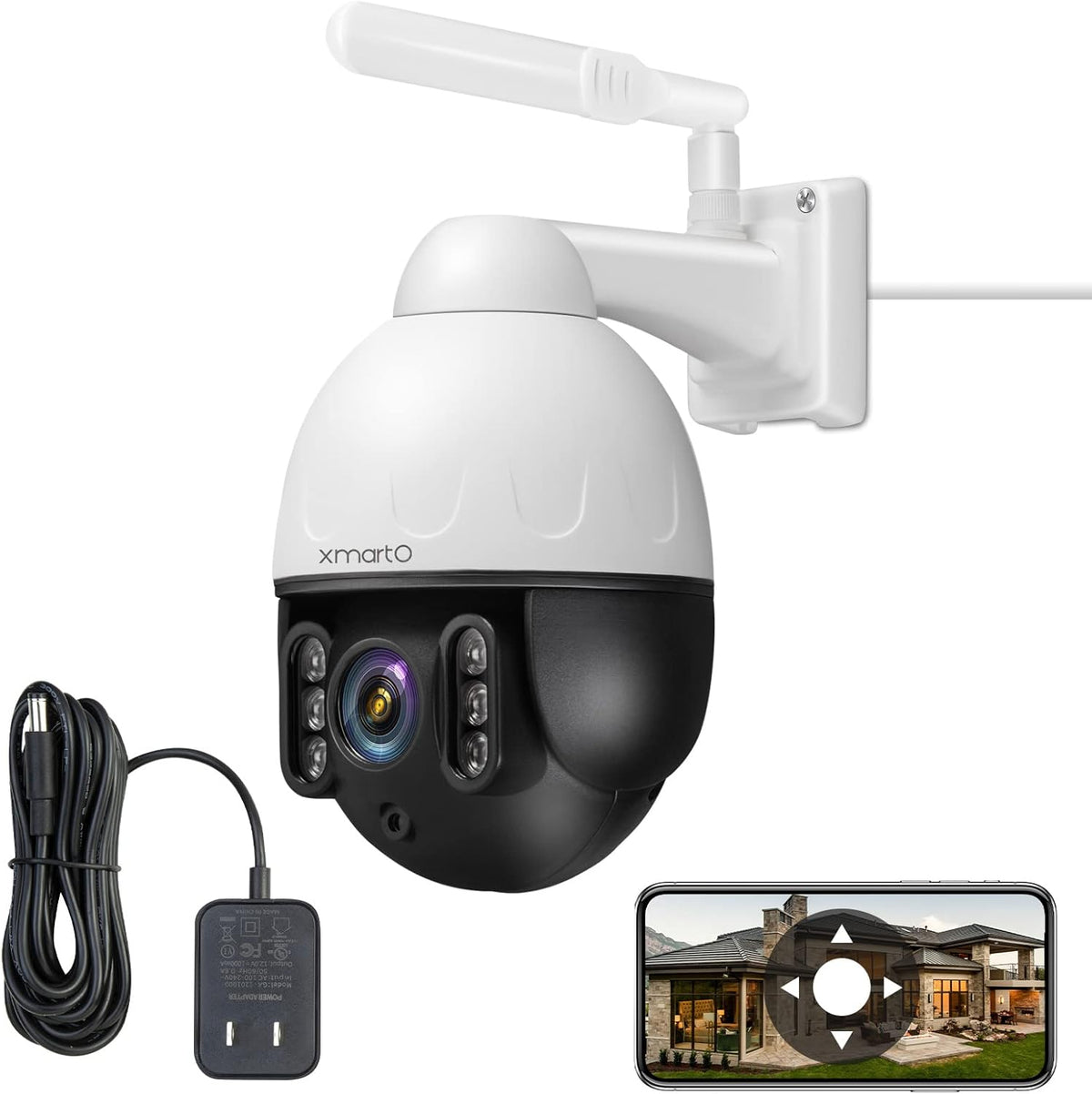 2K 3MP Auto-Track Wireless Security Camera with 2-Way Audio, Color Night Vision, IP66 Outdoor Q932356
