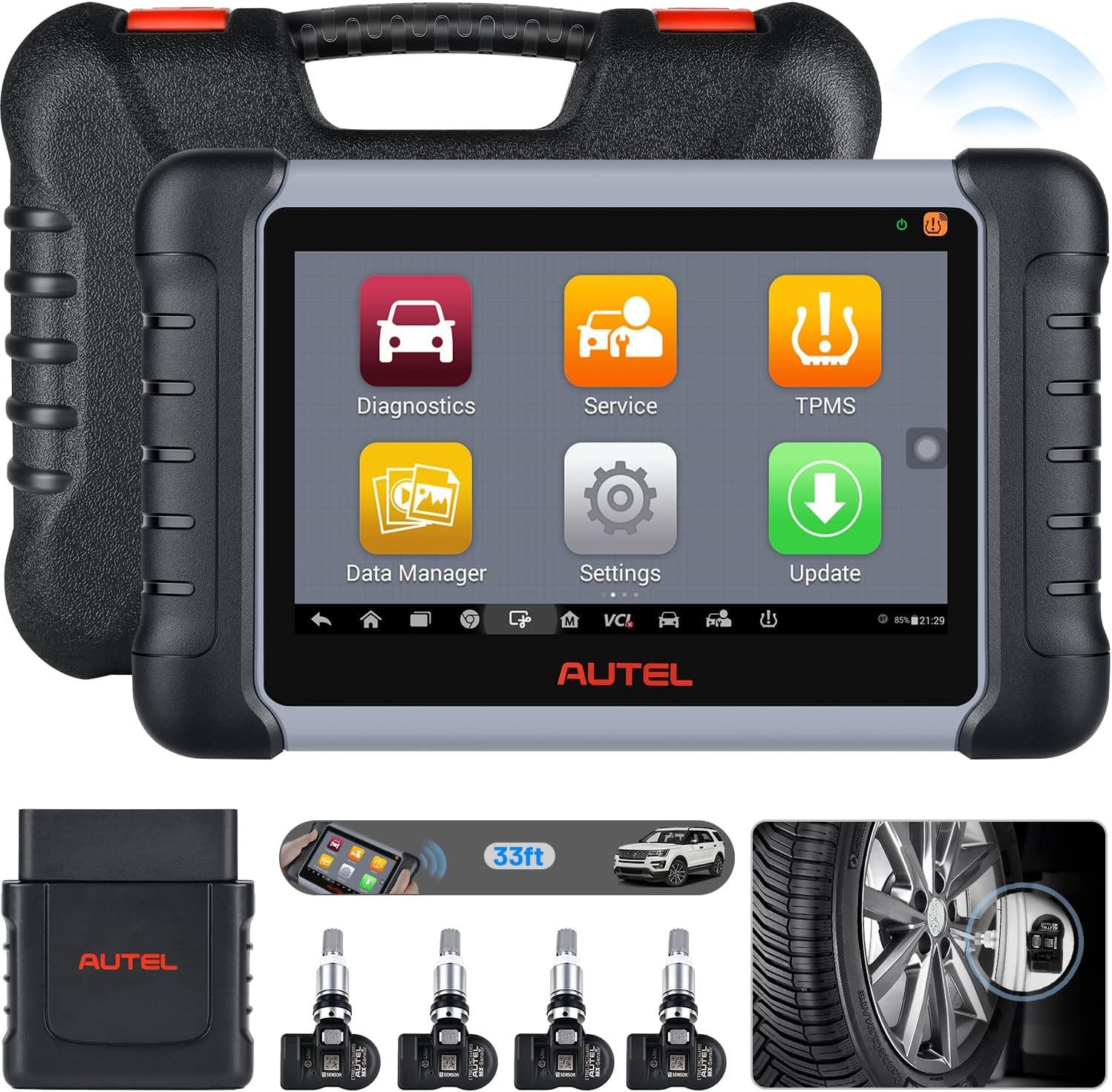 Autel MaxiCOM MK808TS Pro Diagnostic Scan Tool with Full TPMS Services F28424