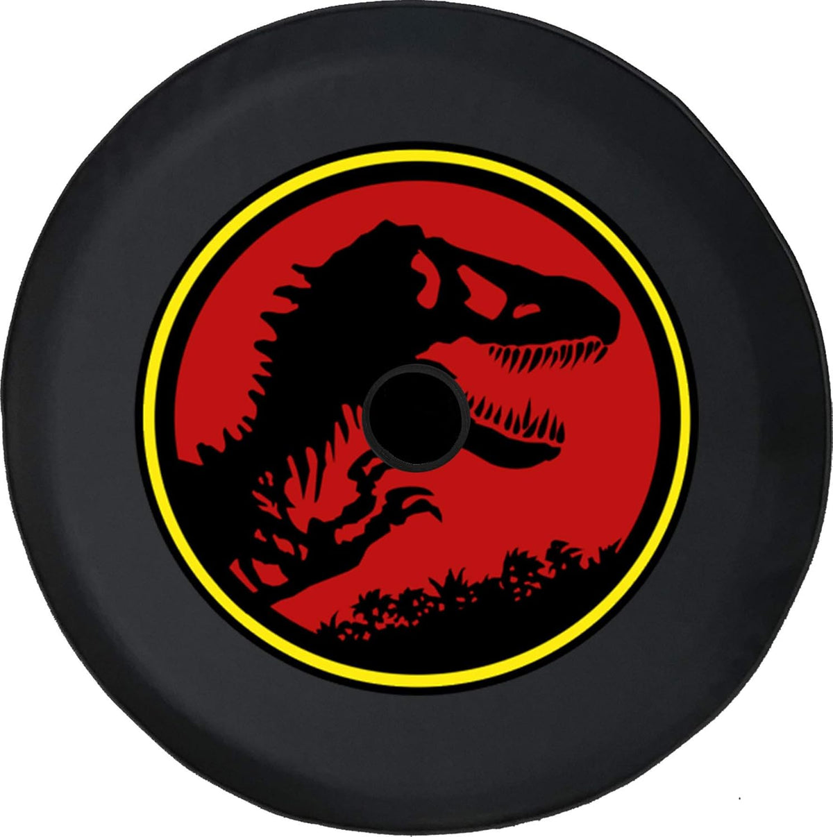 Black 33 Inch Spare Tire Cover with Backup Camera Hole L280
