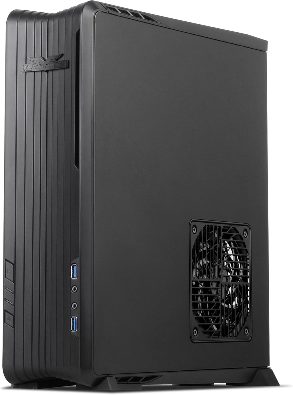 Black Mini-ITX/DTX Computer Case with PCI-E Riser D47039