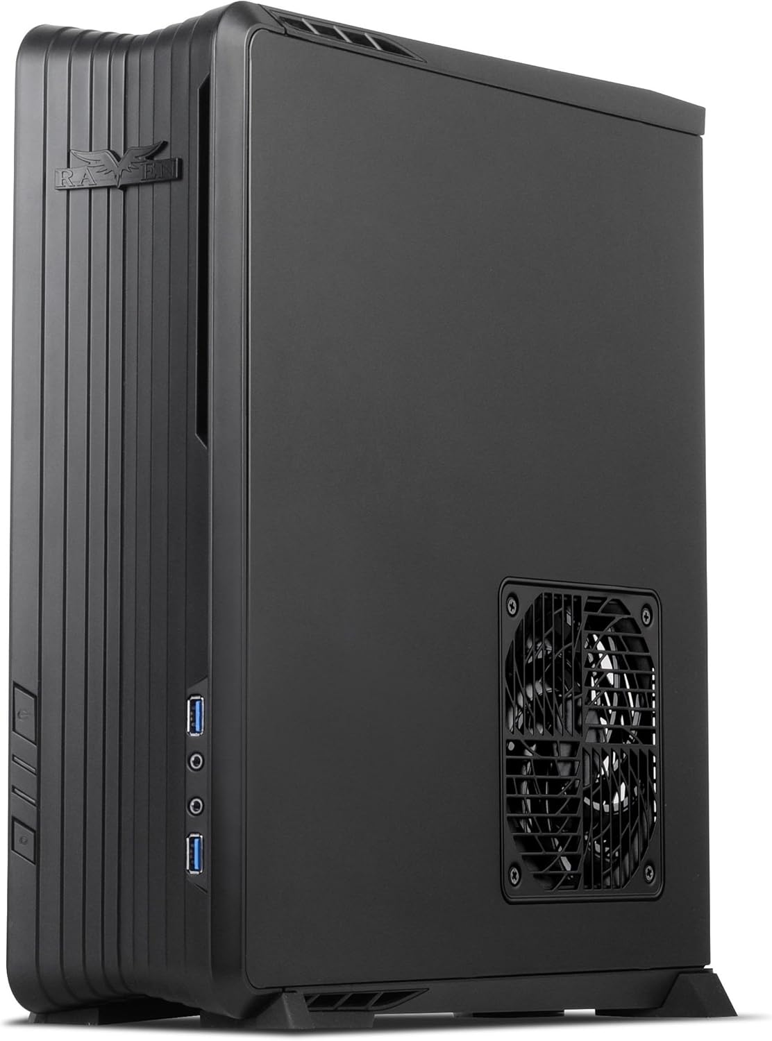 Black Mini-ITX/DTX Computer Case with PCI-E Riser D47039