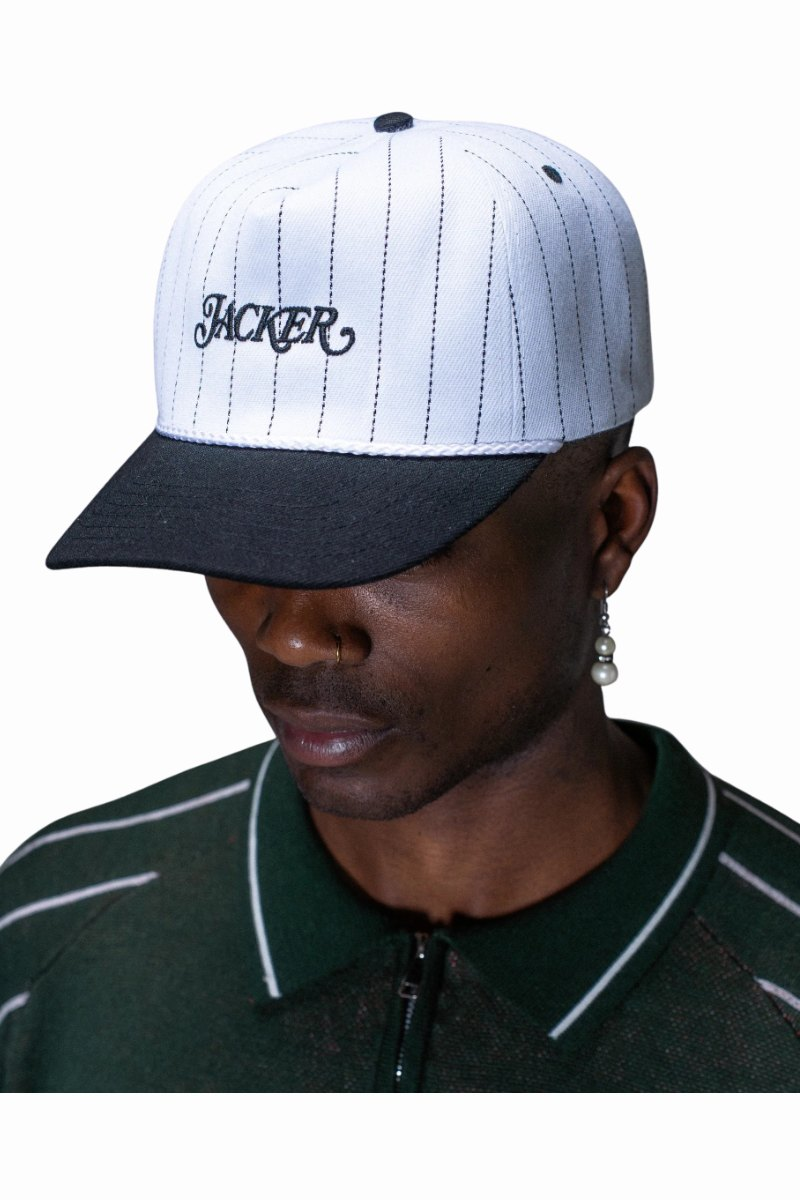 JACKER CLASSIC STRIPE SNAPBACK 5 PANEL Black / White